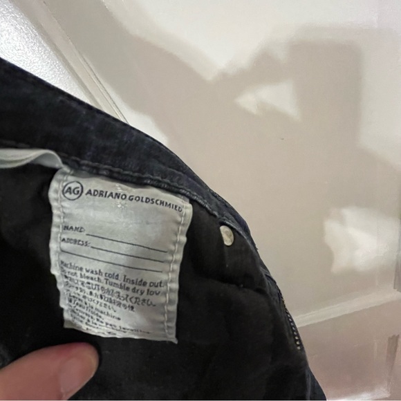 AG Adriano Goldschmied The Stevie Slim Straight Dark Blue Brooks Jeans. SZ 28R - Picture 9 of 12
